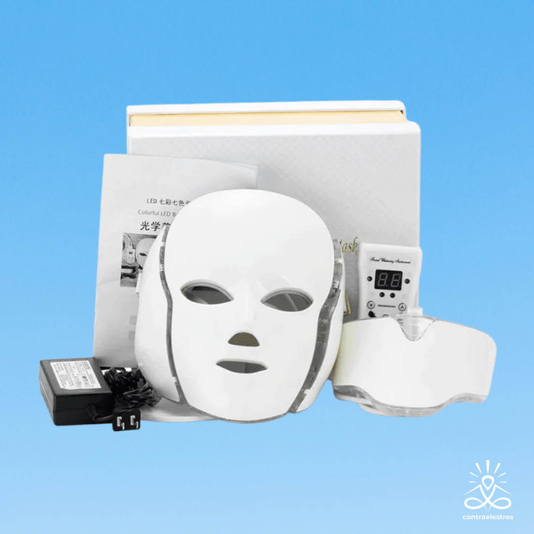 Máscara Led Terapia Facial Rejuvenecimiento Cara Y Cuello