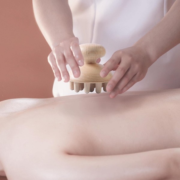 Masajeador de Madera en Forma de Hongo para Maderoterapia