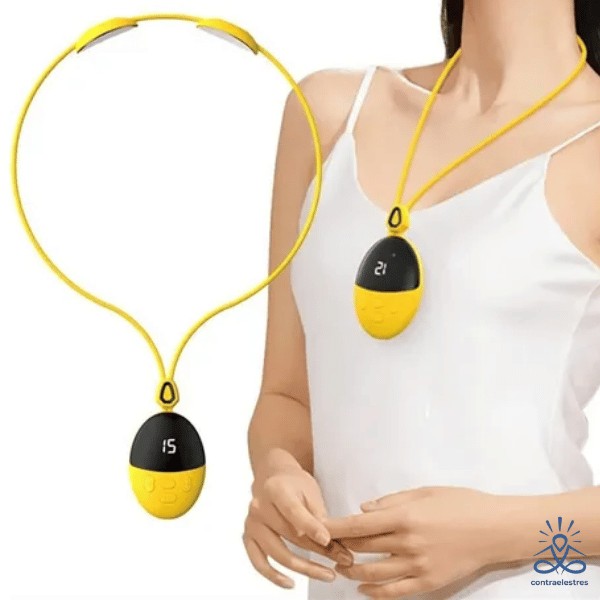 Masajeador de Cuello Eléctrico TENS EMS con Calor y Relajación Profunda