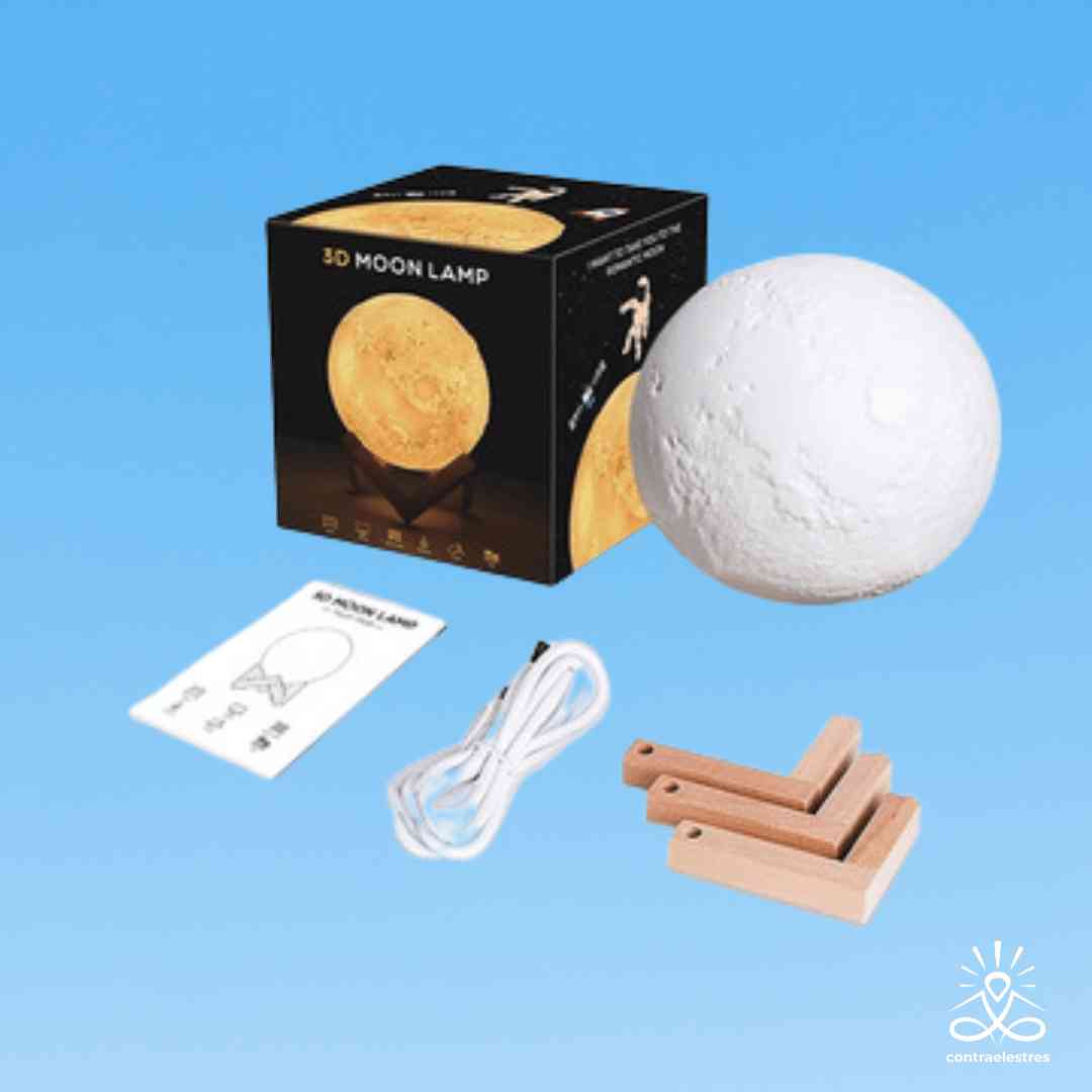 Lampara Luna Llena 3D Lampara Luna Llena 3D