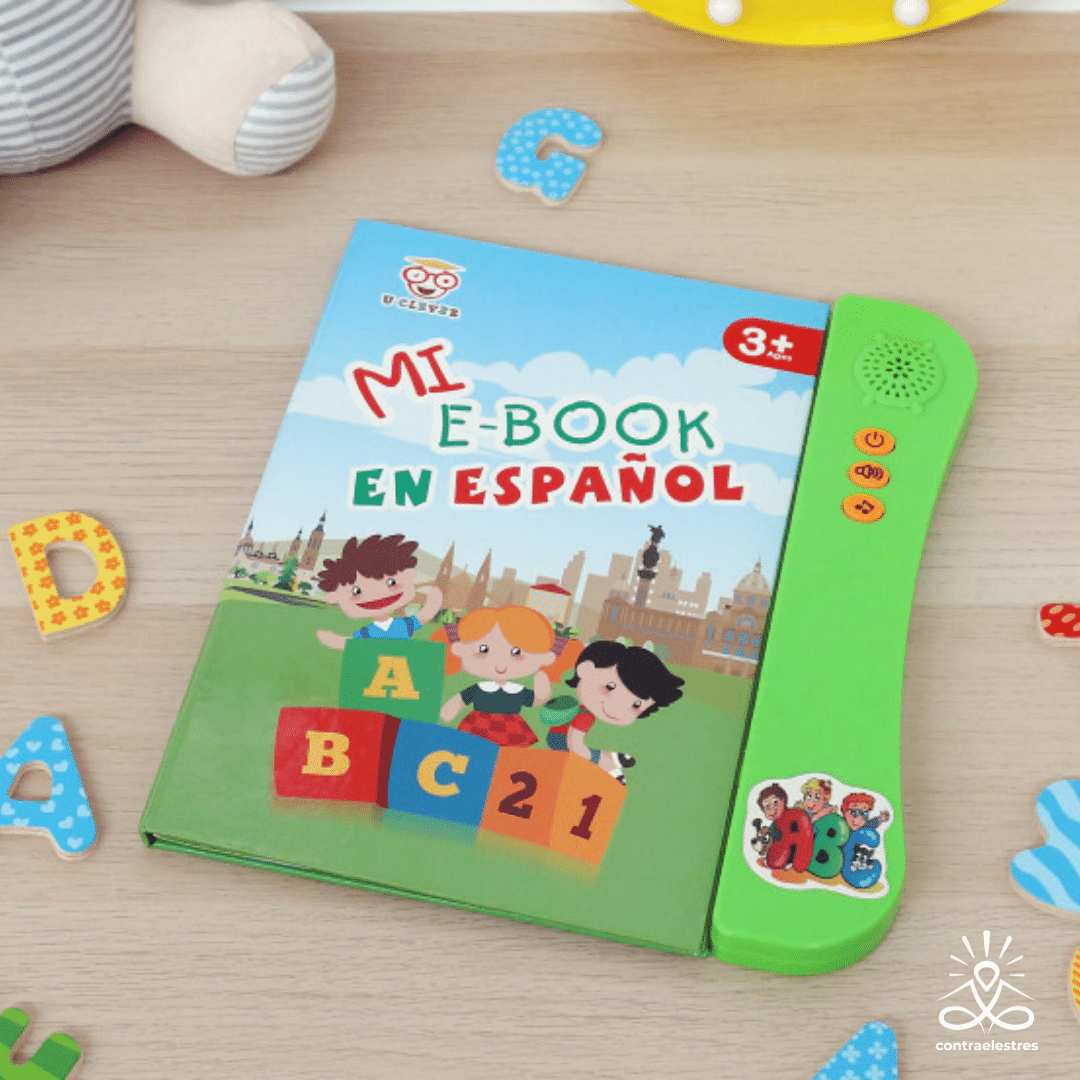 Libro Electrónico de Sonido en Español Juguetes de Aprendizaje Lectura para Bebés Niños 3-5