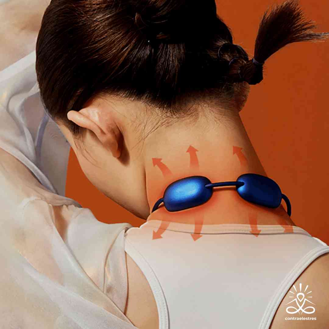 Masajeador de Cuello Eléctrico TENS EMS con Calor y Relajación Profunda